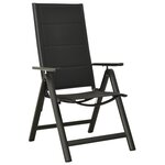 vidaXL Ensemble à manger de jardin 9 Pièces aluminium anthracite