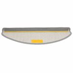 vidaXL Tapis d'escalier 30 pièces 65 x 21 x 4 cm Gris Demi-rond Grand