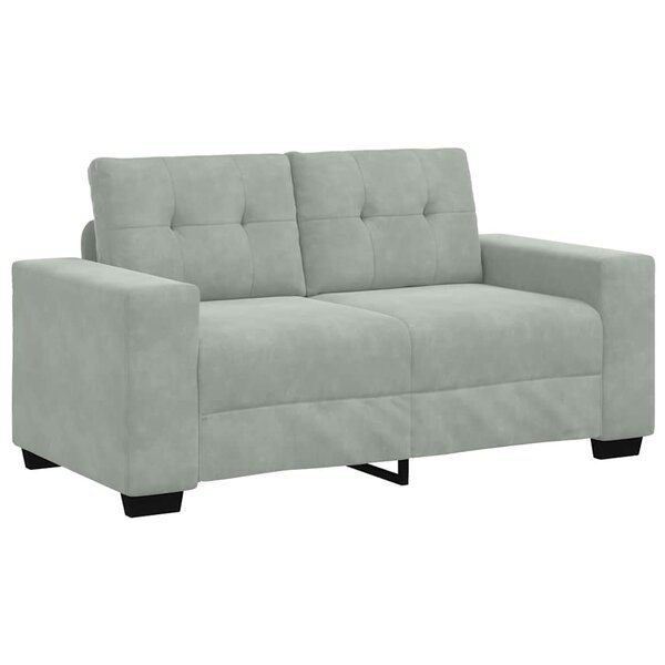 vidaXL Canapé causeuse gris clair 160x77x82 cm velours