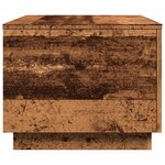 vidaXL Table basse avec lumières LED vieux bois 90x50x40 cm