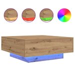 vidaXL Table Basse chêne artisanal 80 x 80 x 31 cm Bois d'ingénierie
