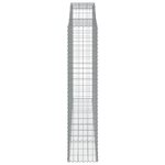 vidaXL Paniers à gabions arqués 7 Pièces 300x50x220/240 cm fer galvanisé