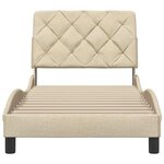 vidaXL Cadre de lit sans matelas crème 80x200 cm tissu