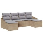 vidaXL Ensemble de salle à manger pour jardin avec coussin 6 Pièces