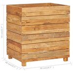 vidaXL Lit surélevé 50x40x55 cm bois de teck recyclé et acier