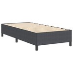 vidaXL Cadre de lit Gris foncé 90 x 190 cm Tissu en velours côtelé