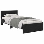 vidaXL Cadre de lit Chêne noir 90 x 190 cm Bois d'ingénierie