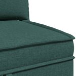 vidaXL Canapé modulaire avec rangement 4 Pièces Vert foncé Tissu