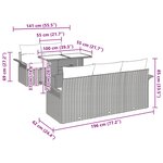 vidaXL Ensemble de canapé de jardin 6 Pièces Noir Poly Rattan