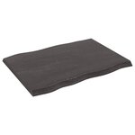 vidaXL Dessus de table bois massif traité bordure assortie