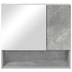 vidaXL Armoire Miroir Gris béton 59 x 17 x 55 cm Bois d'ingénierie