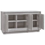 vidaXL Buffet sonoma gris 102x35x55 cm bois d'ingénierie