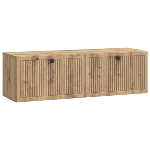 vidaXL Meuble TV mural 98 x 31 x 30 cm Chêne artisanal