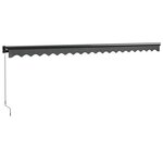 vidaXL Auvent rétractable anthracite 5x3 m tissu et aluminium
