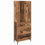 vidaXL Haut Armoire Bois Ancien 69 5 x 34 x 180 cm Bois d'ingénierie