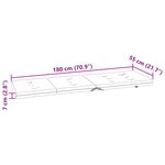 vidaXL Coussin d'extérieur 2 Pièces Bleu marine 180 x 55 x 7 cm Tissu