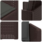 vidaXL Chaises de jardin salle à manger 2 Pièces Marron et anthracite PP