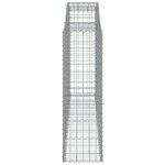 vidaXL Panier de gabions arqué 300x50x160/180 cm Fer galvanisé
