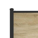 vidaXL Cadre de lit en métal sans matelas chêne sonoma 137x190 cm