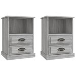 vidaXL Tables de chevet 2 Pièces sonoma gris 43x36x60 cm
