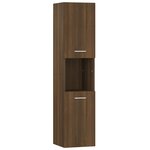 vidaXL Armoire de bain Chêne marron 30x30x130 cm Bois d'ingénierie