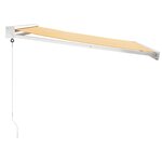 vidaXL Auvent rétractable jaune et blanc 3 5x2 5 m tissu et aluminium