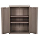 vidaXL Armoire de rangement jardin Marron 65x45x88cm PP Aspect de bois