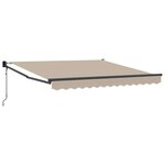 vidaXL Auvent Rétractable Beige 350 x 250 cm Polyester et Aluminium