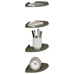 vidaXL Étagère flottante avec étagère 4 Pièces Vert olive 15 x 15 x 2 cm