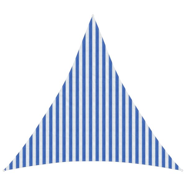 vidaXL Voile d'ombre 3 6 x 3 6 x 3 6 m HDPE Triangulaire Bleu et Blanc