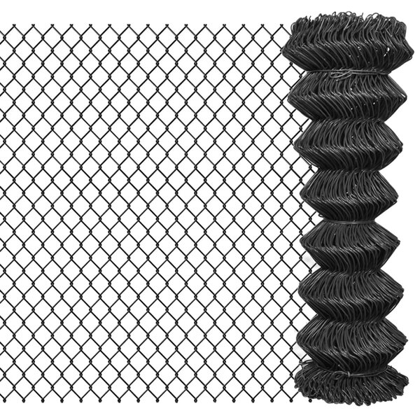 vidaXL Clôture à mailles Acier 25 x 1 25 m Gris