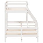 vidaXL Lit superposé sans matelas 90x200/120x200 cm blanc bois massif
