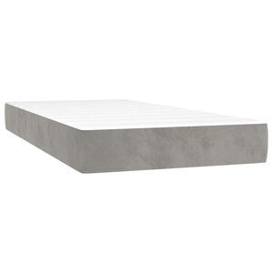 vidaXL Matelas de lit à ressorts ensachés fermeté moyenne 100x220x20 cm velours