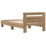 vidaXL Cadre de lit Chêne artisanal Bois d'ingénierie