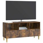 vidaXL Meuble TV Chêne fumé 102 x 34 5 x 50 cm Bois d'ingénierie