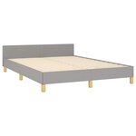 vidaXL Cadre de lit sans matelas gris clair 140x200 cm tissu