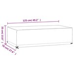vidaXL Housse de salon de jardin 8 œillets 125x70x35 cm rectangulaire