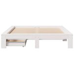vidaXL Cadre de lit sans matelas blanc 140x190 cm bois de pin massif