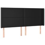 vidaXL Sommier à lattes de lit matelas LED Noir 160x200cm Similicuir