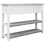 vidaXL Buffet Gris antique 108x30x76 cm Bois de Paulownia massif