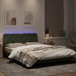 vidaXL Cadre de lit avec lumières LED gris clair 140x200 cm