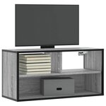 vidaXL Meuble TV sonoma gris 80x31x39 5 cm bois d'ingénierie et métal
