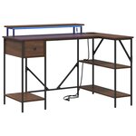 vidaXL Bureau Chêne marron 120 x 79 x 86.5 cm Bois d'ingénierie