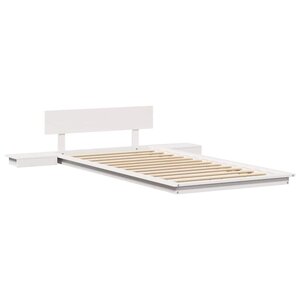 vidaXL Cadre de lit Blanc 80 x 200 cm bois
