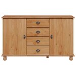 vidaXL Buffet avec tiroir ASKIM 133 5 x 40 x 79 cm Bois de pin massif