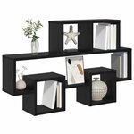 vidaXL Étagère Murale Chêne noir 82 x 15 x 51 cm Bois d'ingénierie