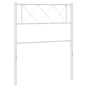 vidaXL Tête de lit métal blanc 75 cm