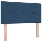 vidaXL Tête de lit LED bleue de 90 cm avec capitons en tissu