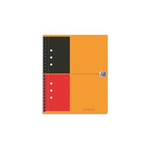 Cahier NOTEBOOK spirale 17x21cm 160P perforées 80g lignées 6m-orange OXFORD