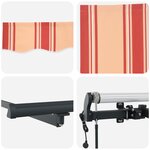 vidaXL Auvent Rétractable Automatique Jaune et Orange 450x350 cm